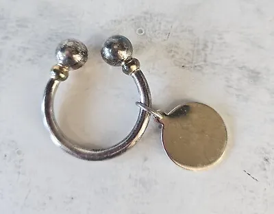 Links Of London Sterling Silver 925 & Gold Horseshoe Screw Bolt Keyring & Tag • £49