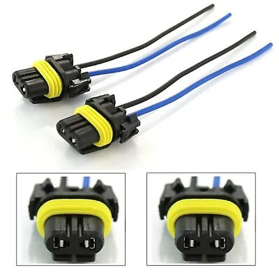 Wire Pigtail Female P 9005 HB3 Two Harness Head Light High Beam Connector Socket • $10.45