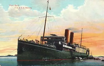 Vintage Egyptian Pc Port Said P&o Ss Marmora Postcard • $9.75