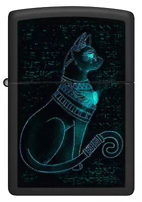 Genuine Zippo Windproof Lighter Spiritual Cat Black Light (97582) Gift Box • $71.95