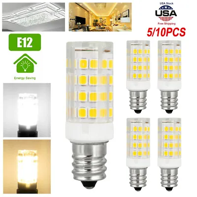 5/10PCS E12 Candelabra LED Corn Light Bulb Ceiling Fans Lights Ceramics Lamp 7W • $9.99