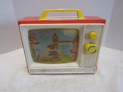 Vintage 1966 Fisher Price Toys Two Tune Giant Screen Music Box TV Works • $19.95