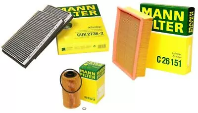Mann Oil Air Carbon Two Cabin Filter Service Kit For BMW E39 540i 4.4 V8 97-03 • $77.95