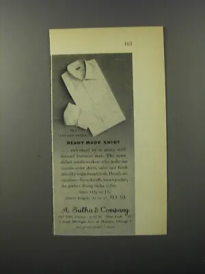1953 A. Sulka Shirts Ad - The Famous Sulka Ready Made Shirt • $19.99