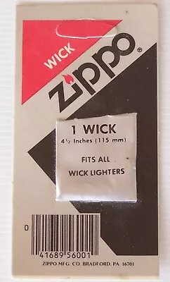 ZIPPO BRAND WINDPROOF LIGHTER WICK 115mm 4.5-INCHES FITS ALL WICK LIGHTERS • $6