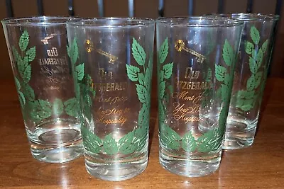 4 Vintage Libbey? Old Fitzgerald Kentucky Bourbon Mint Julep High Ball Bar Glass • $34.97