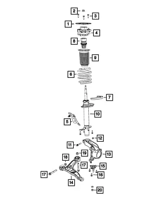 Genuine Mopar Front Suspension Strut 68157795AE • $235.08