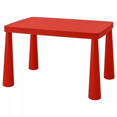 IKEA MAMMUT Children's Table In/outdoor Red 77x55 Cm • £50.90