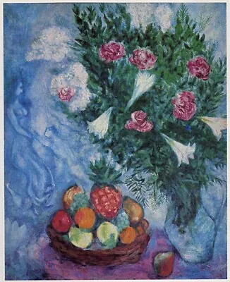 Marc Chagall: 1972 Fine Art Color Print:  Fruits And Flowers  • $16.82