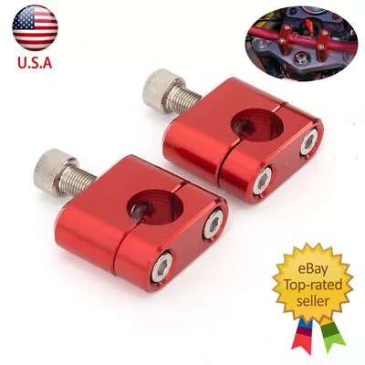 CNC Universal Hand Bar Handlebar Fat Bar Mount Clamps Riser Adaptor 22mm 7/8'' • $16.73