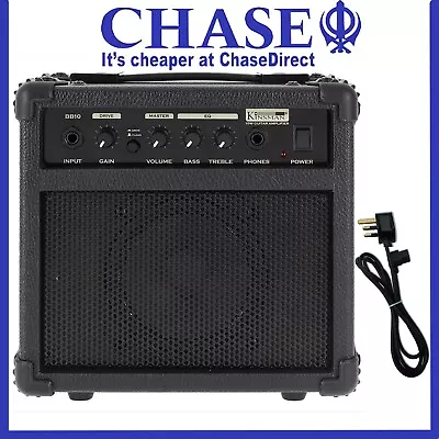 Kinsman BB10 10W Electric Guitar Amplifier 10 Watts Portable Combo Black - • £79.99