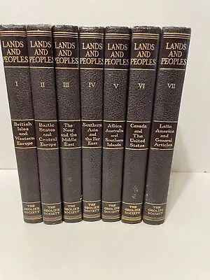 Lands And Peoples Complete Vintage Book Set Volumes 1-7 The Grolier Society 1959 • $39.99