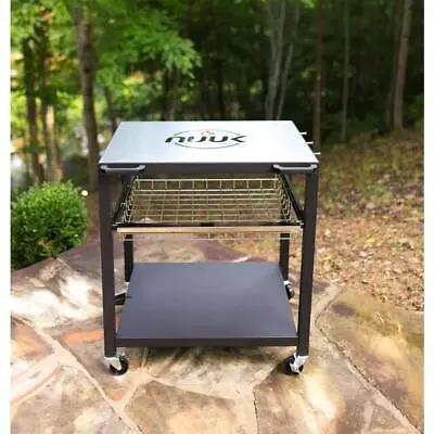 Nuuk Deluxe Nuuk Outdoor Pizza Oven Table Stand 30 Lx 24 W Stainless Steel Black • $178.23
