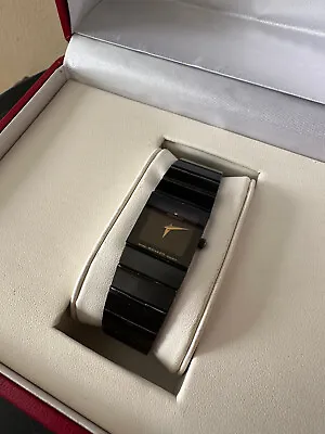 Rare Movado Dress Watch - All Black - Ceramic - Model 84.c1.310.2a • $250