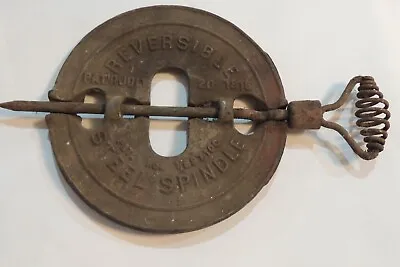 Vintage 1915 Griswold American 6 Inch Cast Iron Flue Damper Reversible Spindle • $19.99