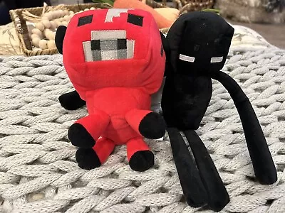 Mojang: Minecraft Baby Mooshroom Red Cow & Enderman Plush Lot! • $15