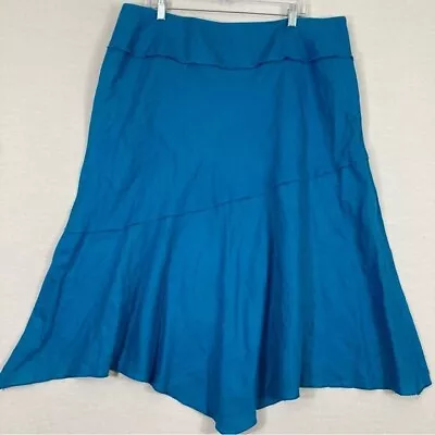 Style & Co Blue 100% Linen Midi Skirt Size 18W • $24