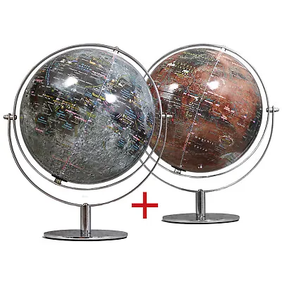 Mapsoft Classic Moon/Mars 2 Globe Set 24cm/9.5  2MRC-24 • $226