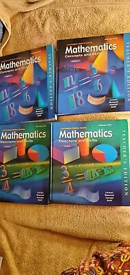 3Teachers Edition1Student California School Mathematics Concepts McDougal Littel • $37.80