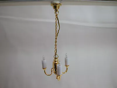 Heidi Ott #YL6011 Dollhouse Miniature Light 1:12 Scale 3 Up-Arm Brass Chandelier • $28.50