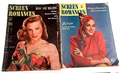 SCREEN ROMANCES 1945 1946 PAULETTE GODDARD JUNE ALLYSON Veronica Lake-Stanwyck + • $6.99