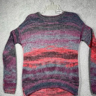 $18 • Buy Aeropostale Sweater Womens Small Striped Ombre Wool Knit Sweatshirt Pink Aero