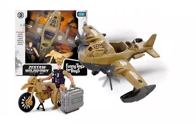 Playset Military Army Soldier Plane Motor Toy Gift Child Accessories • £13.88