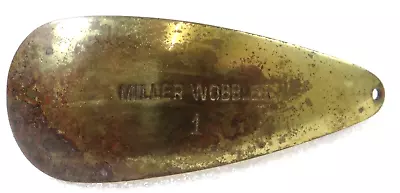 Vintage Brass Miller Wobbler Fishing Lure Size #1 Red/Yellow • $0.99