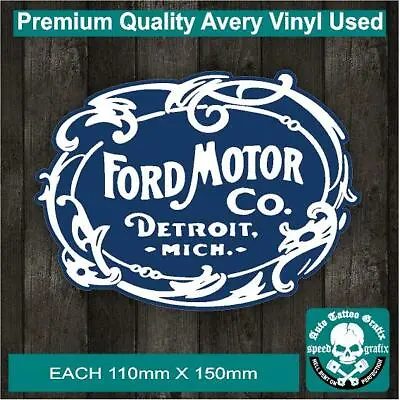 Vintage Ford Motor Decal Sticker Retro Ford Americana Hot Rod Rat Rod Stickers • $5