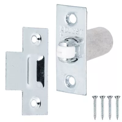 £5.49 • Buy SILVER ROLLER BALL CATCH Caravan Boat Door Frame Adjustable Sprung Latch Fixings
