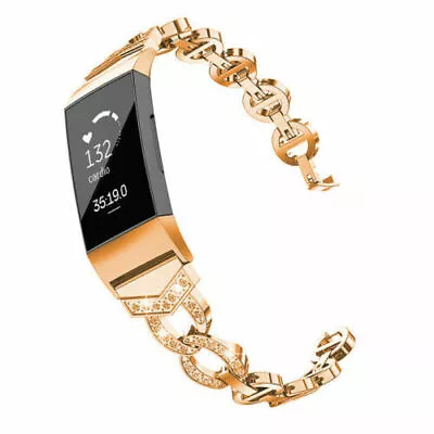 $20.99 • Buy For Fitbit Charge 2 3 4 Gen / HR Women's  Watch Band Strap Metal Wrist Band 