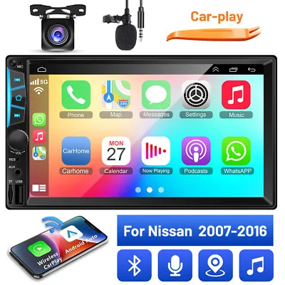 $139.99 • Buy 7  Car Stereo Radio For Nissan Navara D40 2007-2016 Head Unit CarPlay Bluetooth