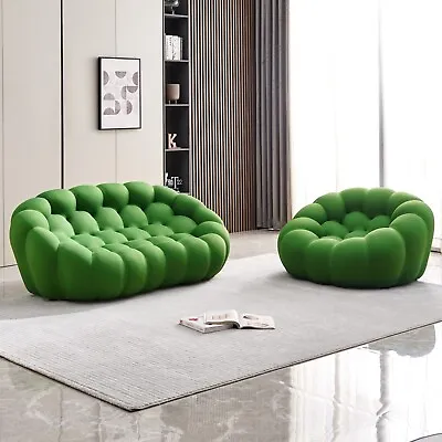 Modern Loveseat Couch Upholstered Floor Sofa Oversize Bubble Couch Living Room • $836.99