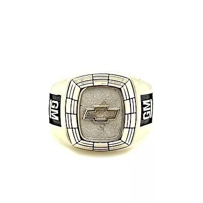 10kt White Gold Solid Chevrolet Gm Ring Size 13.5 23.1 Grams • $999.99