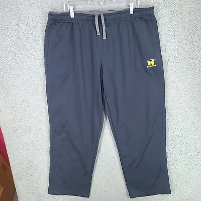 Michigan Wolverines Sweatpants Mens 2x Big Drawstring Blue Yellow J2 Sports • $15