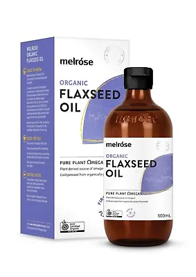 Melrose Organic Flaxseed Oil - Pure Plant Omega 3 Vegan Linseed Oil  • $17.95