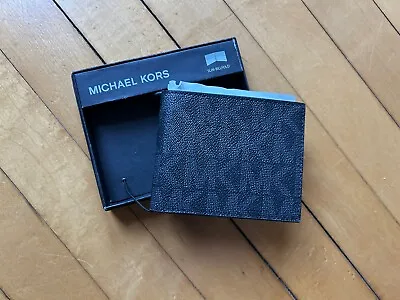 Michael Kors 86F2SMNF5B Jet Set Slim Bifold PVC Leather Black Men's Wallet • $15.50