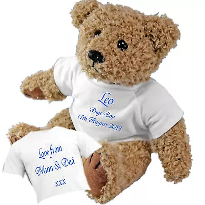 £13.74 • Buy Personalised Teddy Bear For Page Boy Bridesmaid Flower Girl + Option Of Gift Bag