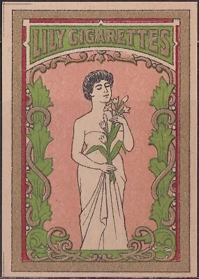 Old Matchbox Label Sweden Lily Cigarettes • $3.49