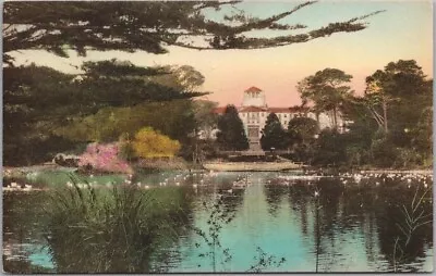 Monterey California Postcard  Lagoon HOTEL DEL MONTE  Hand-Colored Albertype • $4.50