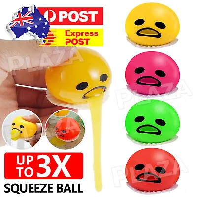 $10.95 • Buy Squishy Puking Egg Yolk Squeeze Ball With Yellow Goop Relieve Stress Relief Toy