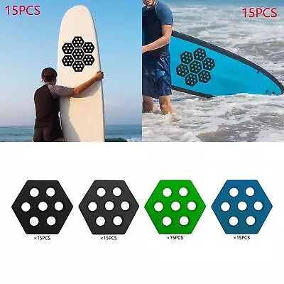 15 Pieces Hexagon Surfboard Pads Surfing Padding Premium Deck Grip For Funboard • $23.46