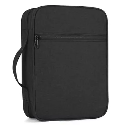 Mens Large Bible Cover Carrying Book Case Church Bag Bible Protective Black • $26.29