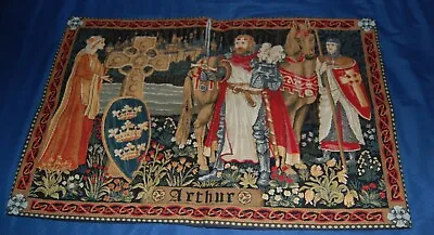 Vintage Flemish Tapestries King Arthur 27x18 Tapisseries Des Flandres • $75