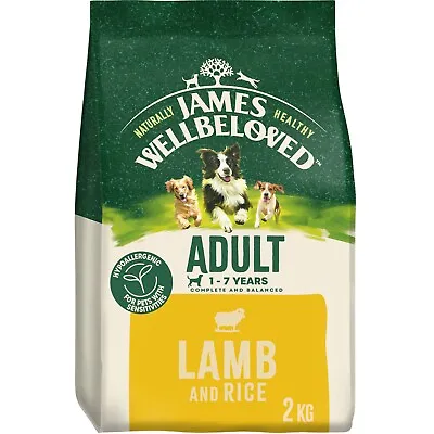 2kg James Wellbeloved Natural Adult Dry Dog Food Biscuits Lamb & Rice BB-Nov23 • £8.99