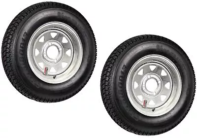 2-Pk Trailer Tire Rim ST175/80D13 13 LRC 4 Lug Galvanized Spoke Wheel • $215.96