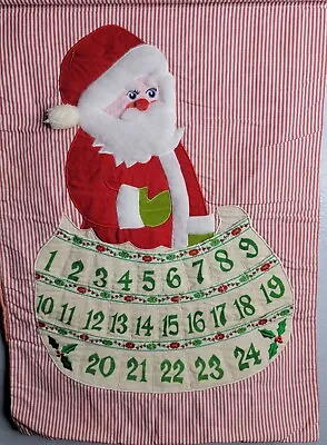 Rare Vintage Advent Calendar Red Striped Numbered Limited #J-2484 24  • $116.23