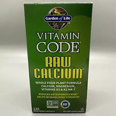 Garden Of Life Vitamin Code Raw Calcium 120 Vegetarian Capsules BB:08/2025 • $49.99