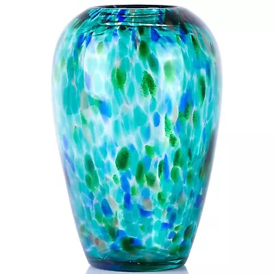 9  Tall Glass Vases For DecorTeal Glass VaseTeal Vases Home DecorGreen Flo... • £71.44