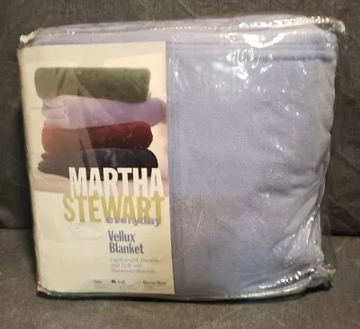 NEW IN PACKAGE Martha Stewart Vellux Blanket Full 80 X 90 Blue FREE SHIPPING  • $49.99